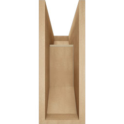 Ekena Millwork - BKTUR0756X20X20BOA06RCPR - Timberthane Faux Wood Balboa Style Bracket w/ Offset Brace, Slat Ends, 7 1/2"W x 20"D x 20"H, Primed Tan