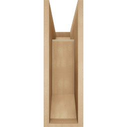 Ekena Millwork - BKTUR0756X20X24BOA06RCPR - Timberthane Faux Wood Balboa Style Bracket w/ Offset Brace, Slat Ends, 7 1/2"W x 20"D x 24"H, Primed Tan