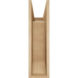 Ekena Millwork - BKTUR0756X20X28BOA06RCPR - Timberthane Faux Wood Balboa Style Bracket w/ Offset Brace, Slat Ends, 7 1/2"W x 20"D x 28"H, Primed Tan