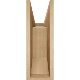 Ekena Millwork - BKTUR0756X22X22BOA06RCPR - Timberthane Faux Wood Balboa Style Bracket w/ Offset Brace, Slat Ends, 7 1/2"W x 22"D x 22"H, Primed Tan