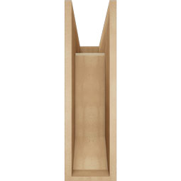 Ekena Millwork - BKTUR0756X22X26BOA06RCPR - Timberthane Faux Wood Balboa Style Bracket w/ Offset Brace, Slat Ends, 7 1/2"W x 22"D x 26"H, Primed Tan