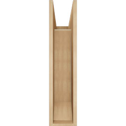 Ekena Millwork - BKTUR0756X22X34BOA06RCPR - Timberthane Faux Wood Balboa Style Bracket w/ Offset Brace, Slat Ends, 7 1/2"W x 22"D x 34"H, Primed Tan