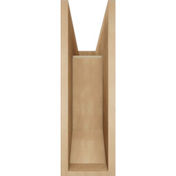 Ekena Millwork - BKTUR0756X24X24BOA06RCPR - Timberthane Faux Wood Balboa Style Bracket w/ Offset Brace, Slat Ends, 7 1/2"W x 24"D x 24"H, Primed Tan