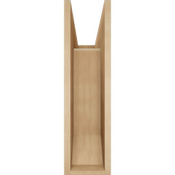 Ekena Millwork - BKTUR0756X24X28BOA06RCPR - Timberthane Faux Wood Balboa Style Bracket w/ Offset Brace, Slat Ends, 7 1/2"W x 24"D x 28"H, Primed Tan