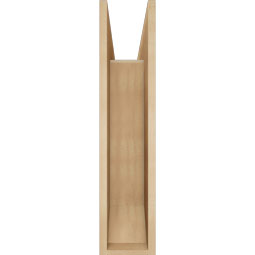 Ekena Millwork - BKTUR0756X26X34BOA06RCPR - Timberthane Faux Wood Balboa Style Bracket w/ Offset Brace, Slat Ends, 7 1/2"W x 26"D x 34"H, Primed Tan