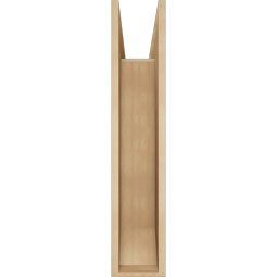 Ekena Millwork - BKTUR0756X26X38BOA06RCPR - Timberthane Faux Wood Balboa Style Bracket w/ Offset Brace, Slat Ends, 7 1/2"W x 26"D x 38"H, Primed Tan