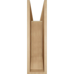 Ekena Millwork - BKTUR0756X28X28BOA06RCPR - Timberthane Faux Wood Balboa Style Bracket w/ Offset Brace, Slat Ends, 7 1/2"W x 28"D x 28"H, Primed Tan