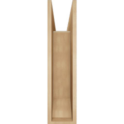 Ekena Millwork - BKTUR0756X28X32BOA06RCPR - Timberthane Faux Wood Balboa Style Bracket w/ Offset Brace, Slat Ends, 7 1/2"W x 28"D x 32"H, Primed Tan