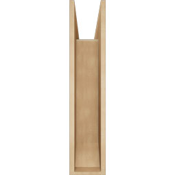Ekena Millwork - BKTUR0756X28X36BOA06RCPR - Timberthane Faux Wood Balboa Style Bracket w/ Offset Brace, Slat Ends, 7 1/2"W x 28"D x 36"H, Primed Tan
