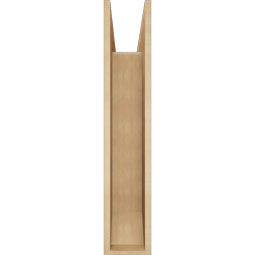Ekena Millwork - BKTUR0756X28X40BOA06RCPR - Timberthane Faux Wood Balboa Style Bracket w/ Offset Brace, Slat Ends, 7 1/2"W x 28"D x 40"H, Primed Tan