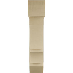 Ekena Millwork - BKTUR0756X30X36BOA06RCPR - Timberthane Faux Wood Balboa Style Bracket w/ Offset Brace, Slat Ends, 7 1/2"W x 30"D x 36"H, Primed Tan
