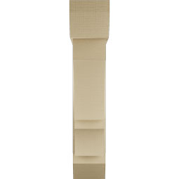 Ekena Millwork - BKTUR0756X30X38BOA06RCPR - Timberthane Faux Wood Balboa Style Bracket w/ Offset Brace, Slat Ends, 7 1/2"W x 30"D x 38"H, Primed Tan