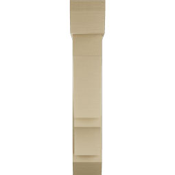 Ekena Millwork - BKTUR0756X30X42BOA06RCPR - Timberthane Faux Wood Balboa Style Bracket w/ Offset Brace, Slat Ends, 7 1/2"W x 30"D x 42"H, Primed Tan