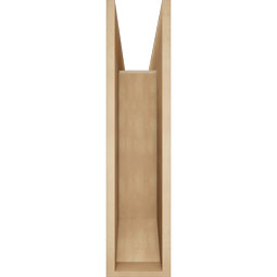 Ekena Millwork - BKTUR0756X32X32BOA06RCPR - Timberthane Faux Wood Balboa Style Bracket w/ Offset Brace, Slat Ends, 7 1/2"W x 32"D x 32"H, Primed Tan