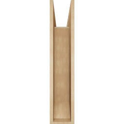 Ekena Millwork - BKTUR0756X32X38BOA06RCPR - Timberthane Faux Wood Balboa Style Bracket w/ Offset Brace, Slat Ends, 7 1/2"W x 32"D x 38"H, Primed Tan