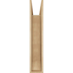 Ekena Millwork - BKTUR0756X32X40BOA06RCPR - Timberthane Faux Wood Balboa Style Bracket w/ Offset Brace, Slat Ends, 7 1/2"W x 32"D x 40"H, Primed Tan