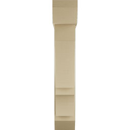 Ekena Millwork - BKTUR0756X32X44BOA06RCPR - Timberthane Faux Wood Balboa Style Bracket w/ Offset Brace, Slat Ends, 7 1/2"W x 32"D x 44"H, Primed Tan