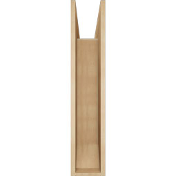 Ekena Millwork - BKTUR0756X34X38BOA06RCPR - Timberthane Faux Wood Balboa Style Bracket w/ Offset Brace, Slat Ends, 7 1/2"W x 34"D x 38"H, Primed Tan