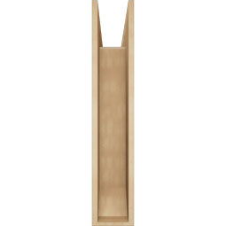 Ekena Millwork - BKTUR0756X34X40BOA06RCPR - Timberthane Faux Wood Balboa Style Bracket w/ Offset Brace, Slat Ends, 7 1/2"W x 34"D x 40"H, Primed Tan