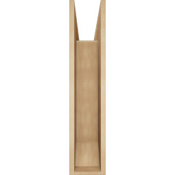 Ekena Millwork - BKTUR0756X36X36BOA06RCPR - Timberthane Faux Wood Balboa Style Bracket w/ Offset Brace, Slat Ends, 7 1/2"W x 36"D x 36"H, Primed Tan