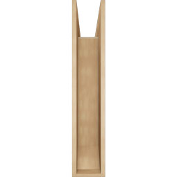 Ekena Millwork - BKTUR0756X36X40BOA06RCPR - Timberthane Faux Wood Balboa Style Bracket w/ Offset Brace, Slat Ends, 7 1/2"W x 36"D x 40"H, Primed Tan