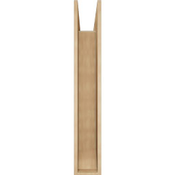 Ekena Millwork - BKTUR0756X36X48BOA06RCPR - Timberthane Faux Wood Balboa Style Bracket w/ Offset Brace, Slat Ends, 7 1/2"W x 36"D x 48"H, Primed Tan