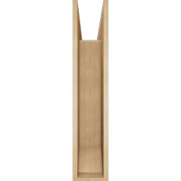 Ekena Millwork - BKTUR0756X38X38BOA06RCPR - Timberthane Faux Wood Balboa Style Bracket w/ Offset Brace, Slat Ends, 7 1/2"W x 38"D x 38"H, Primed Tan