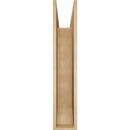 Ekena Millwork - BKTUR0756X40X40BOA06RCPR - Timberthane Faux Wood Balboa Style Bracket w/ Offset Brace, Slat Ends, 7 1/2"W x 40"D x 40"H, Primed Tan