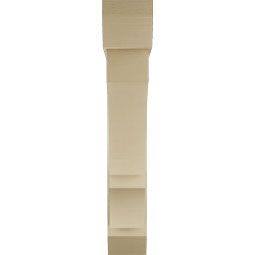 Ekena Millwork - BKTUR0756X40X44BOA06RCPR - Timberthane Faux Wood Balboa Style Bracket w/ Offset Brace, Slat Ends, 7 1/2"W x 40"D x 44"H, Primed Tan
