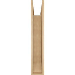 Ekena Millwork - BKTUR0756X42X42BOA06RCPR - Timberthane Faux Wood Balboa Style Bracket w/ Offset Brace, Slat Ends, 7 1/2"W x 42"D x 42"H, Primed Tan
