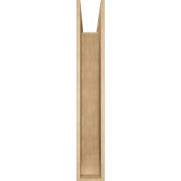 Ekena Millwork - BKTUR0756X42X48BOA06RCPR - Timberthane Faux Wood Balboa Style Bracket w/ Offset Brace, Slat Ends, 7 1/2"W x 42"D x 48"H, Primed Tan