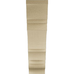 Ekena Millwork - BKTUR035X14X14BOA01RCPR - Timberthane Faux Wood Balboa Style Bracket, Traditional Ends, 3 1/2"W x 14"D x 14"H, Primed Tan