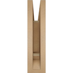 Ekena Millwork - BKTUR035X14X14BOA01RCPR - Timberthane Faux Wood Balboa Style Bracket, Traditional Ends, 3 1/2"W x 14"D x 14"H, Primed Tan