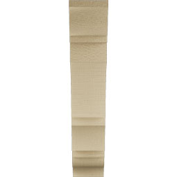 Ekena Millwork - BKTUR035X14X18BOA01RCPR - Timberthane Faux Wood Balboa Style Bracket, Traditional Ends, 3 1/2"W x 14"D x 18"H, Primed Tan