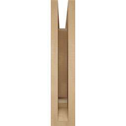 Ekena Millwork - BKTUR035X14X18BOA01RCPR - Timberthane Faux Wood Balboa Style Bracket, Traditional Ends, 3 1/2"W x 14"D x 18"H, Primed Tan