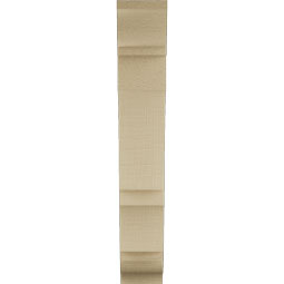 Ekena Millwork - BKTUR035X14X22BOA01RCPR - Timberthane Faux Wood Balboa Style Bracket, Traditional Ends, 3 1/2"W x 14"D x 22"H, Primed Tan