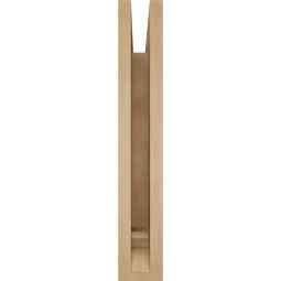 Ekena Millwork - BKTUR035X14X22BOA01RCPR - Timberthane Faux Wood Balboa Style Bracket, Traditional Ends, 3 1/2"W x 14"D x 22"H, Primed Tan