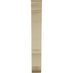 Ekena Millwork - BKTUR035X14X26BOA01RCPR - Timberthane Faux Wood Balboa Style Bracket, Traditional Ends, 3 1/2"W x 14"D x 26"H, Primed Tan