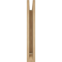 Ekena Millwork - BKTUR035X14X26BOA01RCPR - Timberthane Faux Wood Balboa Style Bracket, Traditional Ends, 3 1/2"W x 14"D x 26"H, Primed Tan