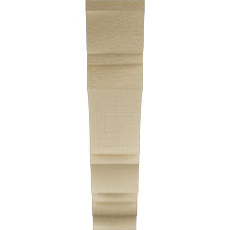 Ekena Millwork - BKTUR035X16X16BOA01RCPR - Timberthane Faux Wood Balboa Style Bracket, Traditional Ends, 3 1/2"W x 16"D x 16"H, Primed Tan
