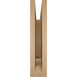 Ekena Millwork - BKTUR035X16X16BOA01RCPR - Timberthane Faux Wood Balboa Style Bracket, Traditional Ends, 3 1/2"W x 16"D x 16"H, Primed Tan