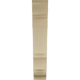 Ekena Millwork - BKTUR035X16X20BOA01RCPR - Timberthane Faux Wood Balboa Style Bracket, Traditional Ends, 3 1/2"W x 16"D x 20"H, Primed Tan