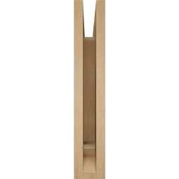 Ekena Millwork - BKTUR035X16X20BOA01RCPR - Timberthane Faux Wood Balboa Style Bracket, Traditional Ends, 3 1/2"W x 16"D x 20"H, Primed Tan