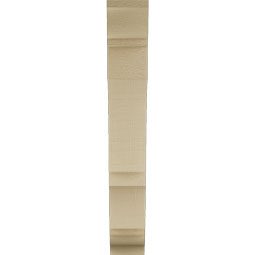 Ekena Millwork - BKTUR035X16X24BOA01RCPR - Timberthane Faux Wood Balboa Style Bracket, Traditional Ends, 3 1/2"W x 16"D x 24"H, Primed Tan