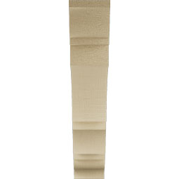 Ekena Millwork - BKTUR035X18X18BOA01RCPR - Timberthane Faux Wood Balboa Style Bracket, Traditional Ends, 3 1/2"W x 18"D x 18"H, Primed Tan