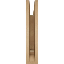 Ekena Millwork - BKTUR035X18X18BOA01RCPR - Timberthane Faux Wood Balboa Style Bracket, Traditional Ends, 3 1/2"W x 18"D x 18"H, Primed Tan
