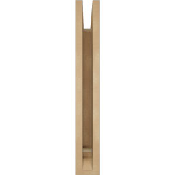 Ekena Millwork - BKTUR035X18X26BOA01RCPR - Timberthane Faux Wood Balboa Style Bracket, Traditional Ends, 3 1/2"W x 18"D x 26"H, Primed Tan