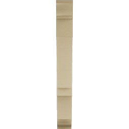 Ekena Millwork - BKTUR035X18X30BOA01RCPR - Timberthane Faux Wood Balboa Style Bracket, Traditional Ends, 3 1/2"W x 18"D x 30"H, Primed Tan