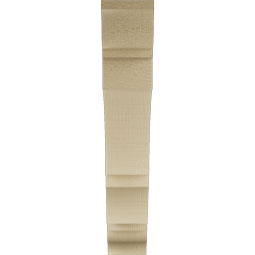 Ekena Millwork - BKTUR035X20X20BOA01RCPR - Timberthane Faux Wood Balboa Style Bracket, Traditional Ends, 3 1/2"W x 20"D x 20"H, Primed Tan