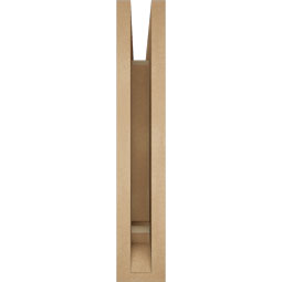 Ekena Millwork - BKTUR035X20X20BOA01RCPR - Timberthane Faux Wood Balboa Style Bracket, Traditional Ends, 3 1/2"W x 20"D x 20"H, Primed Tan